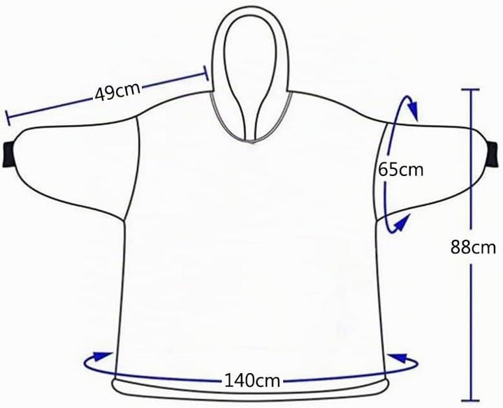 Shamdon Home Collection Oversize Hoodie Decke Damen, Unisex Kapuzenpullover, Riesen-Sweatshirt, Supe