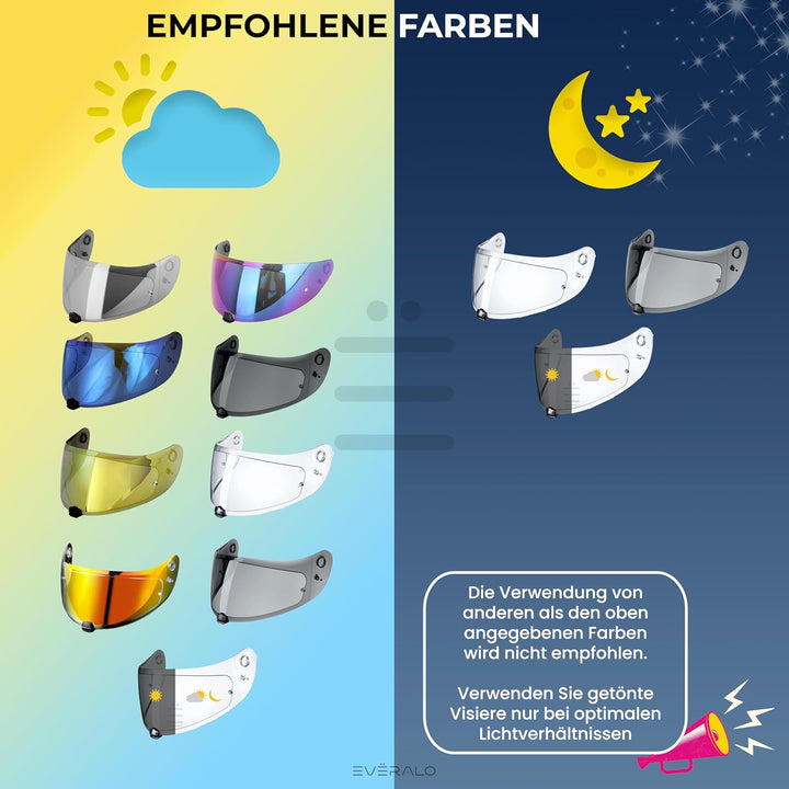 Everalo Kompatibel mit Hjc is 17 Visier - Fg17 - FgSt - C70 - C70n - HJ 20M - Helm visier hjc is 17