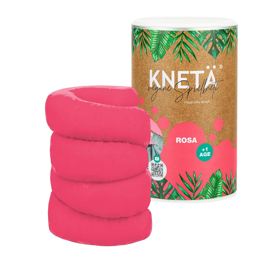 KNETÄ XXL Papierdose (1.000g) - Vegane Spielknete für Kinder ab 1 Jahr I Made in Germany (ROSA), Ros