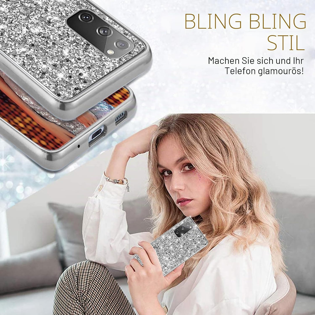 Hülle S20 FE Handyhülle für Samsung Galaxy S20 FE 5G Hülle Glitzer Bling Sparkle Ultra Dünn Schutzhü