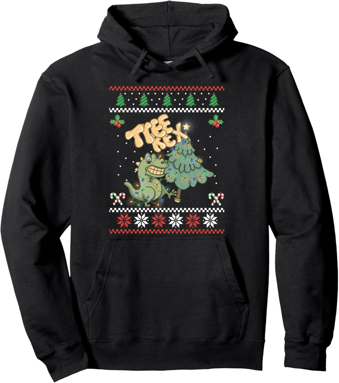 Dinosaurier Tree Rex Schlafanzug Herren Jungen Kinder Xmas Pullover Hoodie