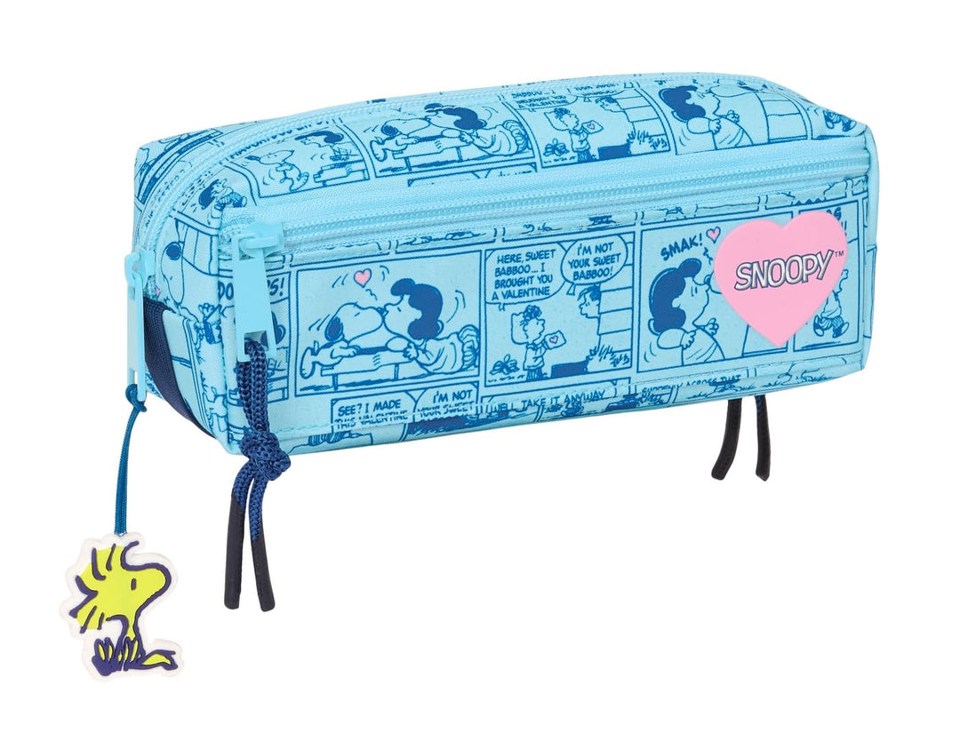 safta Snoopy Love Federmäppchen, klein, Federmäppchen für Kinder, ideal für Kinder im Schulalter, be