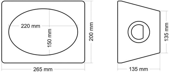 Mediadox 16x23cm (6x9) Auto Oval Lautsprecher/Boxen/Speaker Set von J.BL (Stage1-6931) + MDF Gehäuse
