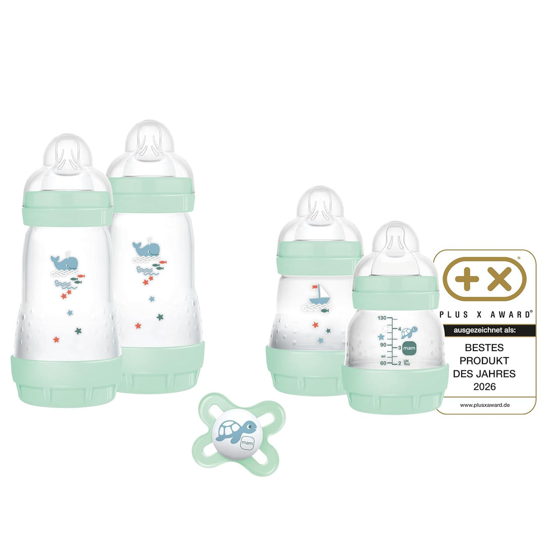 MAM Easy Start Anti-Colic Newborn Set, 0+ Mon, Baby Bottle Gift Set, 94% Acceptance, 96% Midwife Rec