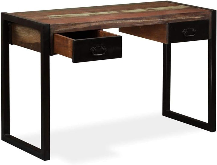 Vintage Schreibtisch mit 2 Schubladen, Computertisch, Schreibpult, Homeoffice, Büro, Arbeitszimmer,