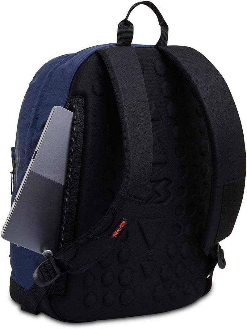 Seven Schulrucksack und Freizeit THE DOUBLE PRO mit Powerbank, blau, L, American Dunkelblau I, Dunke