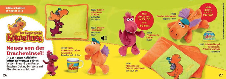 Nici 38384 - Plüschdecke Drache Kokosnuss 144 x 120 cm