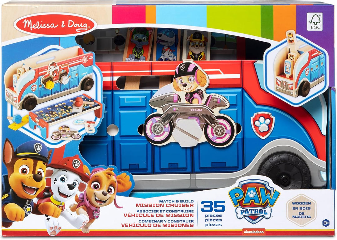 Melissa &amp; Doug PAW LKW für Missionen Zuordnen &amp; Bauen | Holzspielzeug | Entwicklungsspielzeug bauen