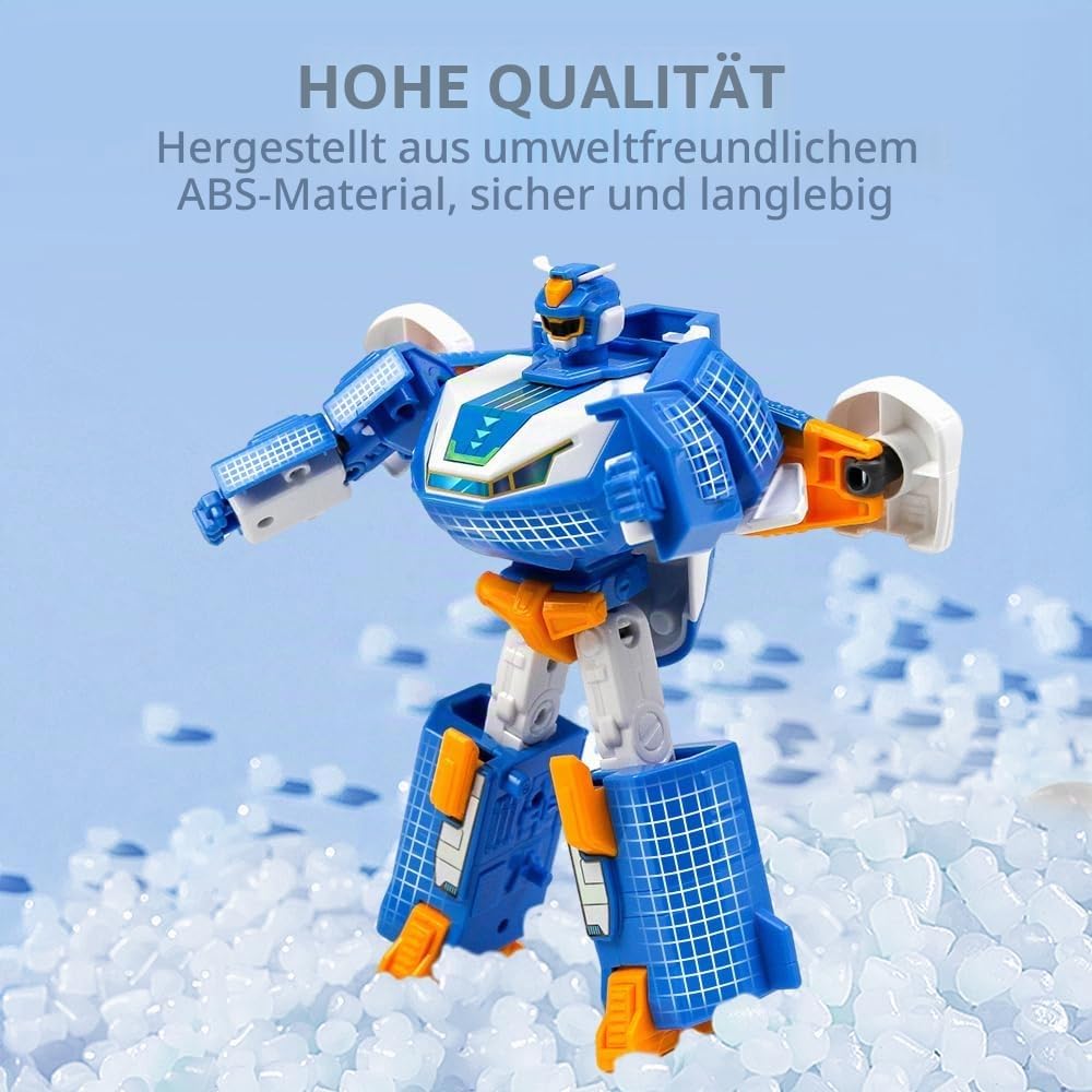 Super Wings 2-in-1 Mini World Aircraft Transforming Robot mit Licht- und Soundeffekten, Transformer-