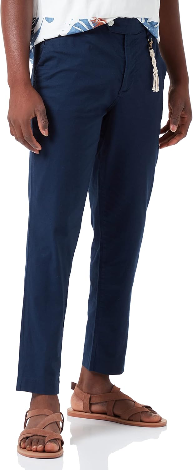 JACK & JONES Herren Jpstace Jjsky Linen AKM Navy Blazer Hose 28W / 32L Navy Blazer, 28W / 32L Navy B