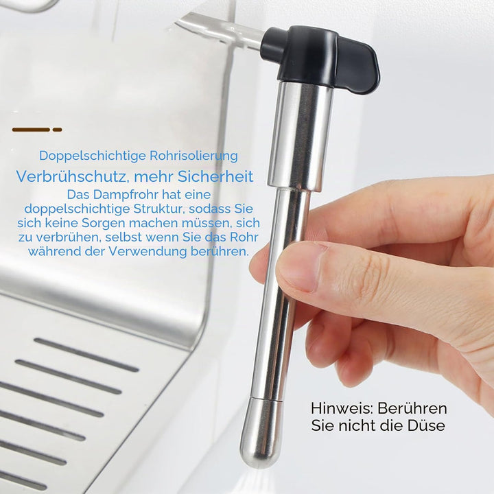 Eujgoov Edelstahl Kaffee Maschine Dampf Ausschütten Düse Dampfstab Spitze Ersatz für EC685