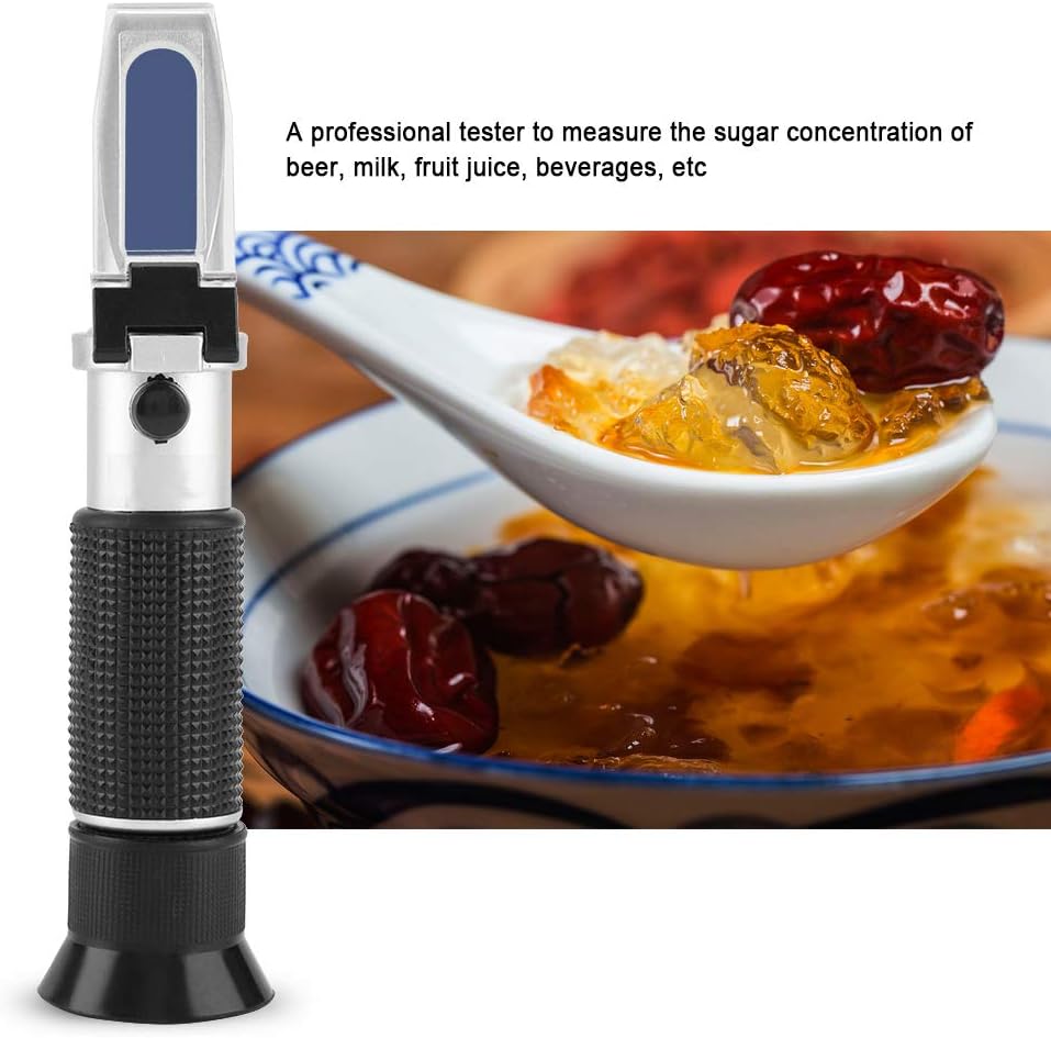 Tragbares Refraktometer Handheld 0-20% Brix Zucker Meter Bier Fruchtsaft Saccharimeter Optische Test