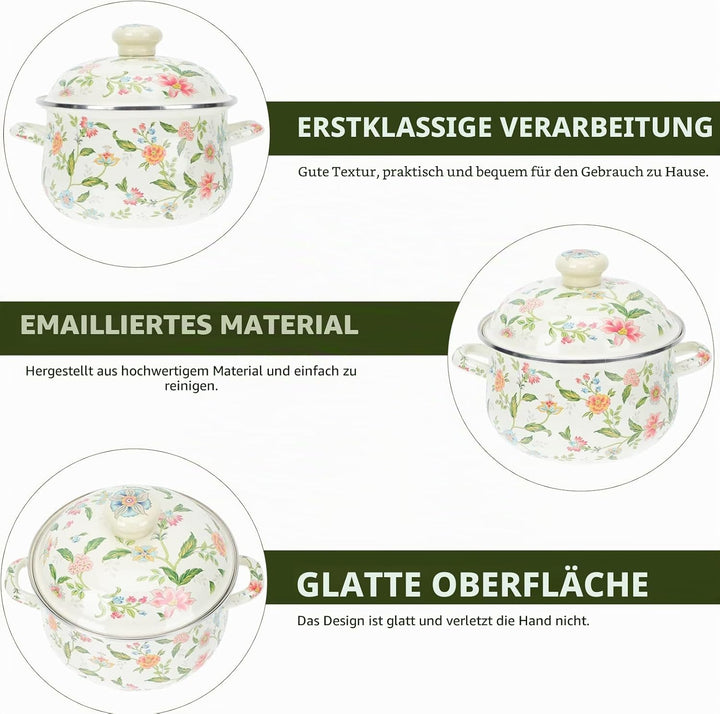 DOITOOL Keramik Suppentopf Topf Keramik 1 Stücke Emaille Suppen Verdickte Hitzebest?ndige Chinesisch
