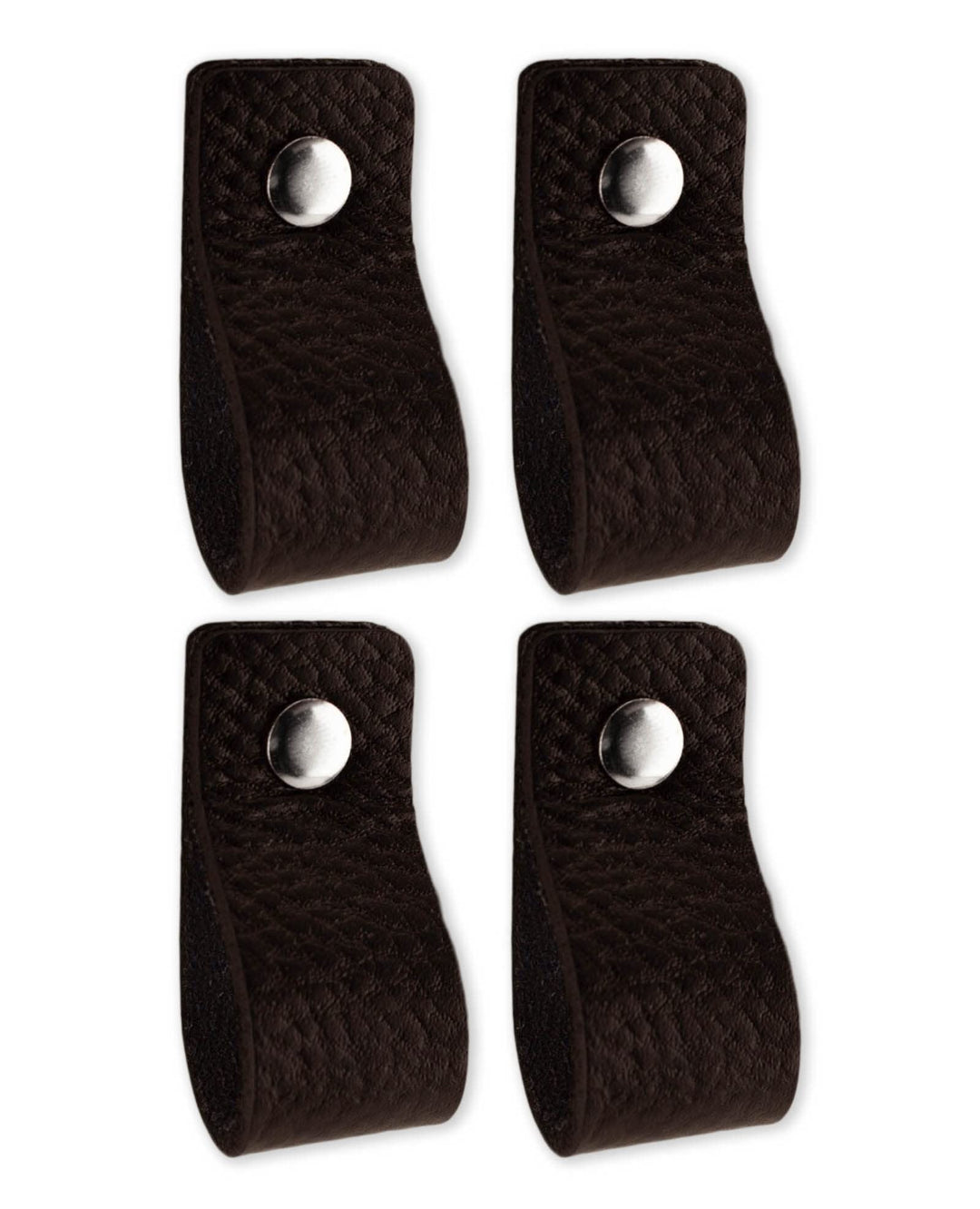 Brute Strength - Ledergriffe für Möbel - Schwarz - 4 Stück - 12,5 x 2,5 cm - Schrankgriff, Türgriff