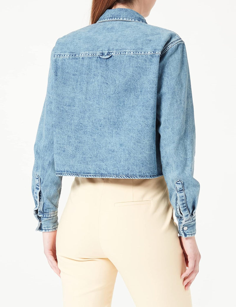 BOSS Damen C_birain Blouse 38 Open Blue461, 38 Open Blue461
