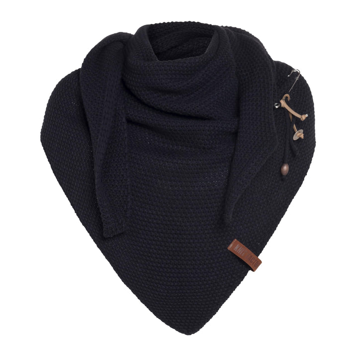 KNIT FACTORY - Dreiecksschal Coco - Damen Strickschal mit Wolle - Umschlagtuch für den Herbst und Wi