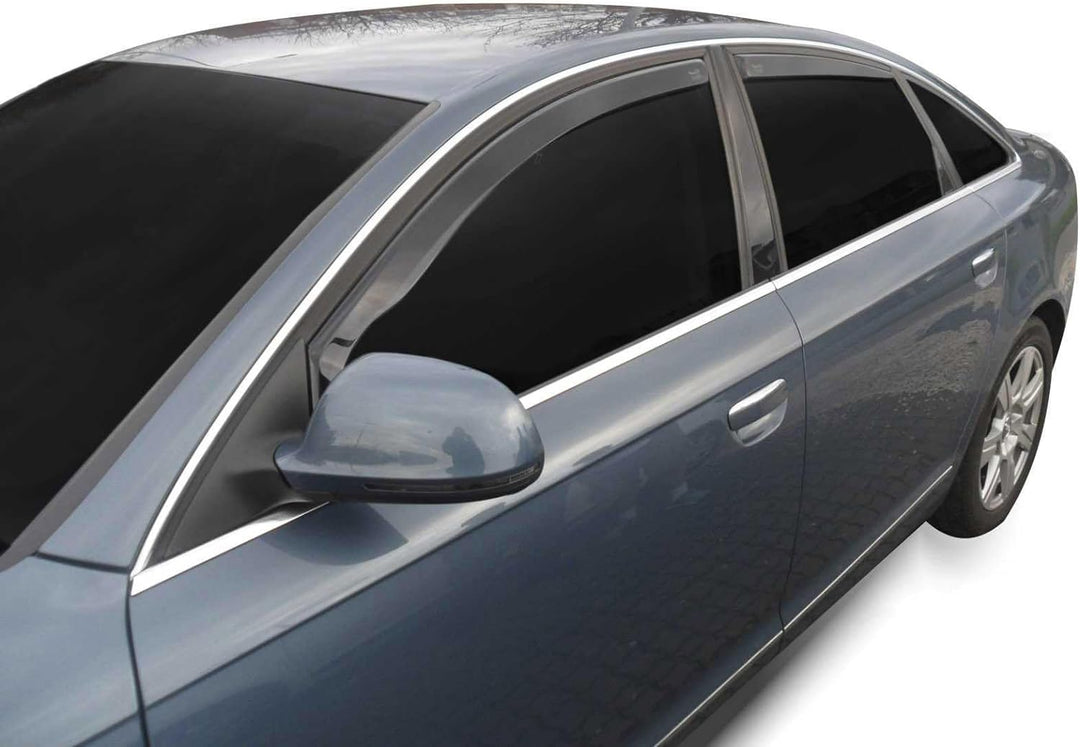 J&J AUTOMOTIVE | Windabweiser Passend Für A6 C6 Limousine 2004-2011, Heko Regenabweiser, Schwarz, Ge