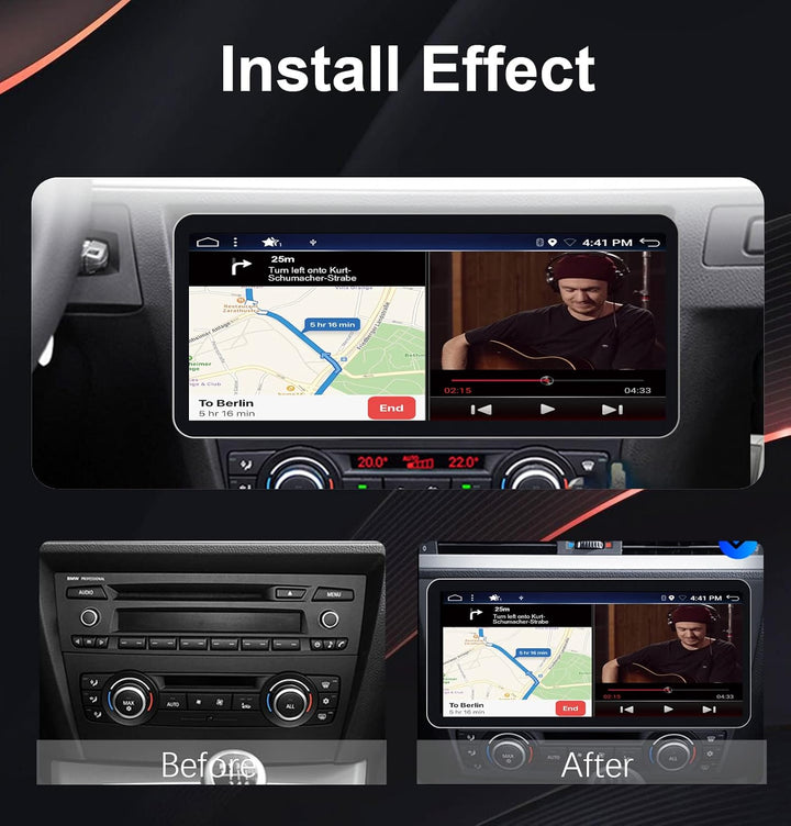 JOYX - 6G+128G - 12.3 Zoll - Android 12 IPS Autoradio Passt für BMW 1 Series E81 E82 E87 E88 (2004-2