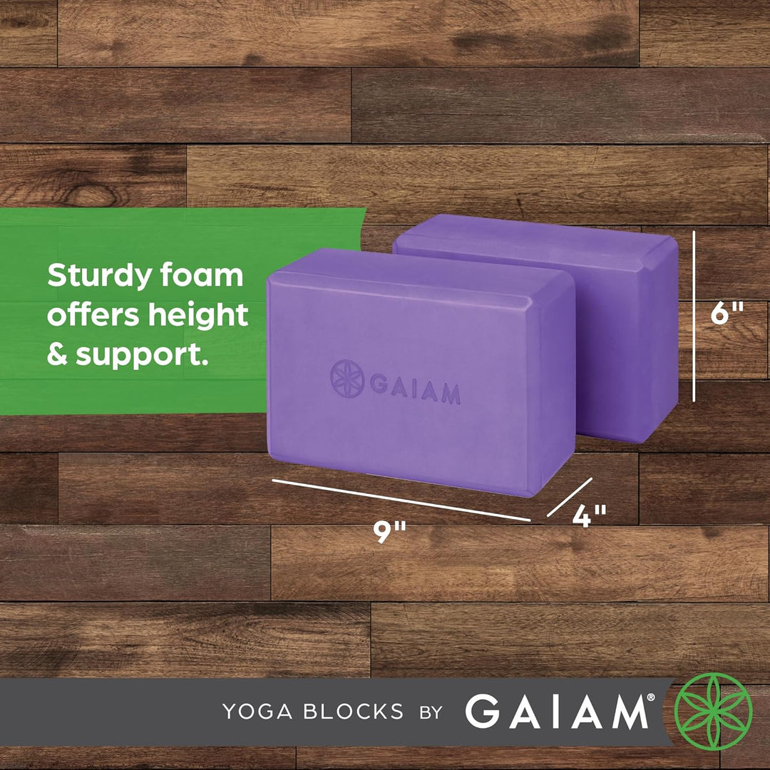 KRETIX Gaiam Essentials Yoga-Block (2er-Set) - stützende, weiche, rutschfeste Schaumstoffoberfläche