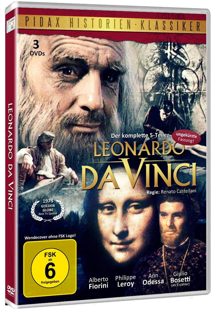 Pidax Historien-Klassiker: Leonardo da Vinci - der komplette 5-Teiler [3 DVDs], DVD