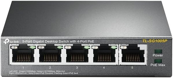 TP-Link EAP245 AC1750 WLAN Access Point und TP-Link TL-SG1005P 5-Port Gigabit PoE Switch mit 4 PoE+