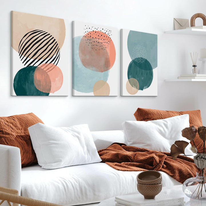 Muralo - Wandbilder Set - Leinwand Bilder Set Aufhängefertig - Bilder für Wohnzimmer Schlafzimmer -