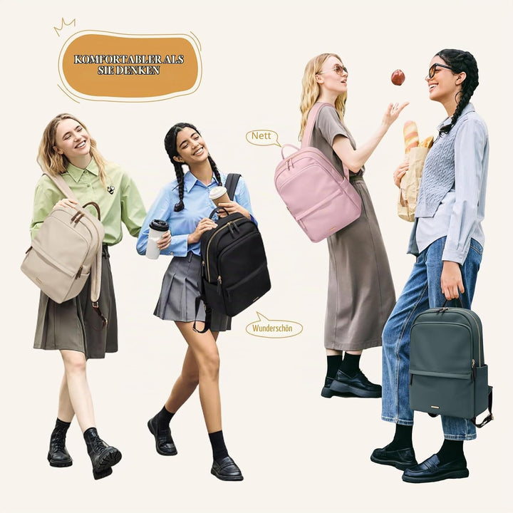 GOLF SUPAGS Laptop Rucksack für Damen Casual Daypack für Arbeit Reisen College Schulrucksack Handtas