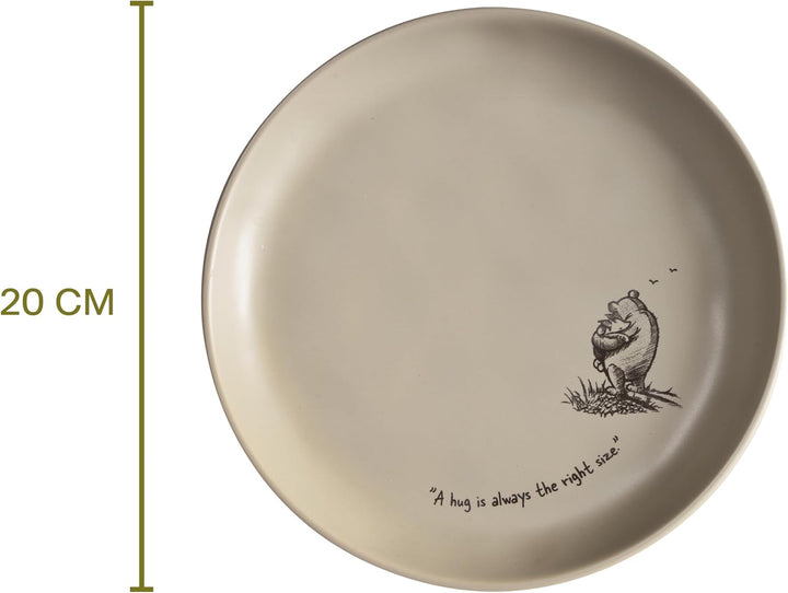 Disney Winnie Puuh Kuchenteller 20 cm – Hochwertiges Steingut mit Winnie Pooh, mit originellen Zitat