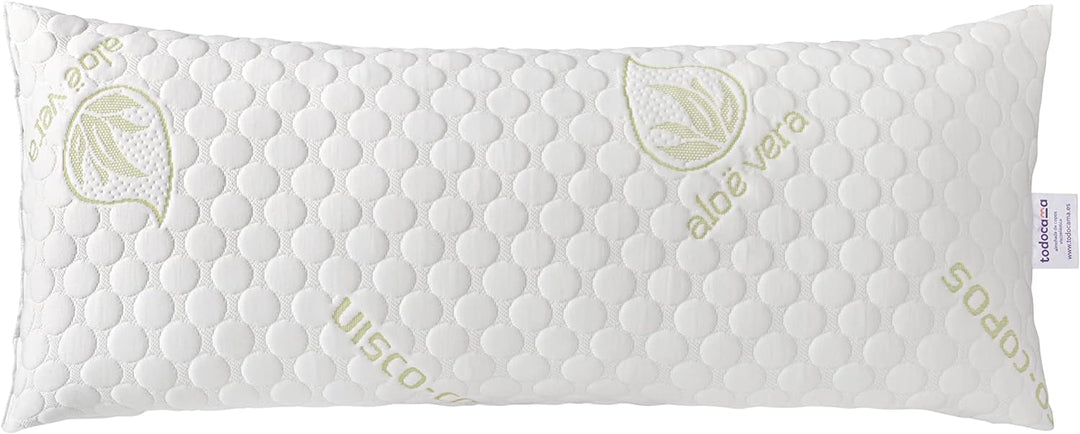 Todocama Viskoelastisches Kopfkissen mit Flocken 90 cm weiss, 90 cm Weiss