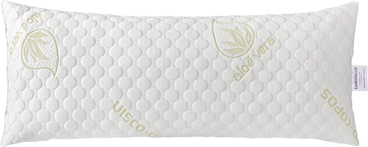 Todocama Viskoelastisches Kopfkissen mit Flocken 90 cm weiss, 90 cm Weiss