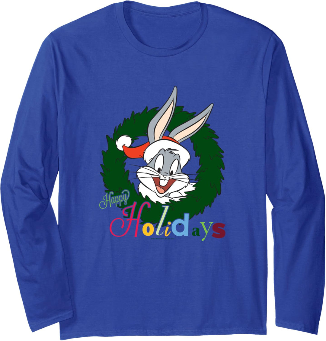 Looney Tunes Holiday Bugs Bunny Weihnachten Langarmshirt
