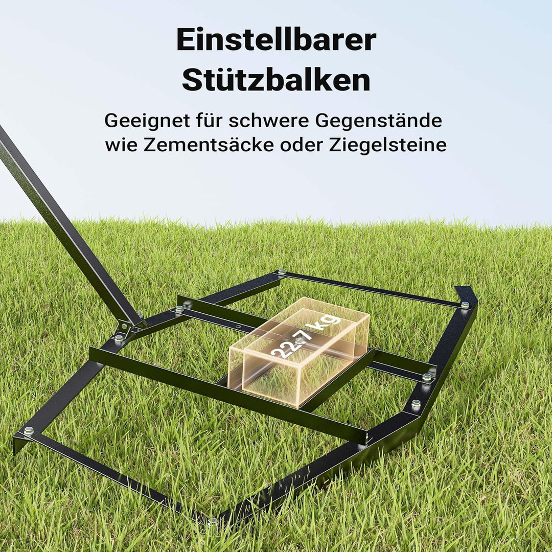 Wiltec Schleppegge 172 x 90 cm, Wiesenegge für Rasentraktor, ATV und UTV, Wiesenschleppe zur Bodenbe