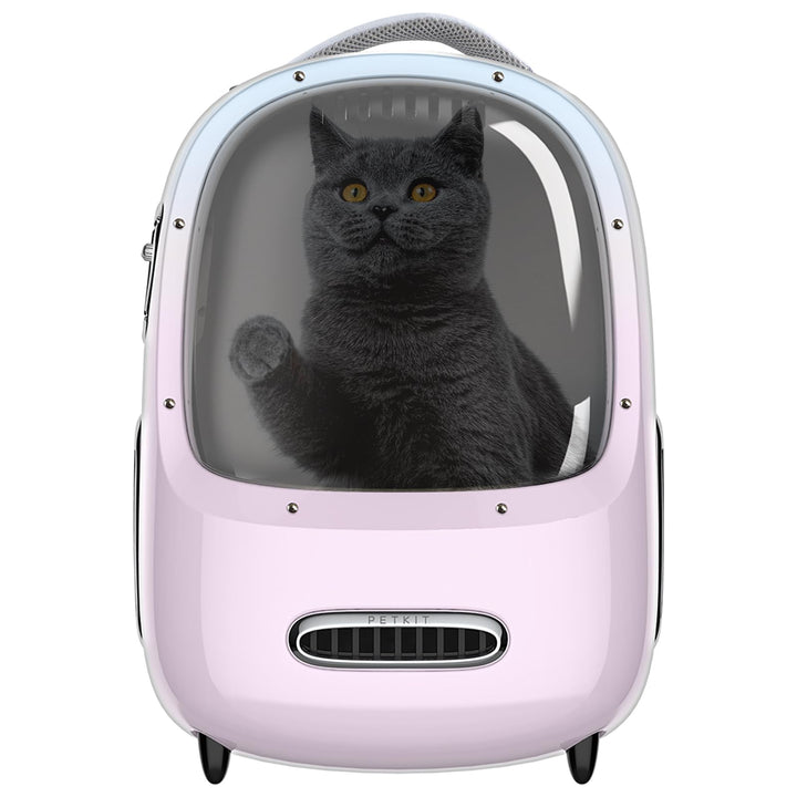 PETKIT Breezy 2 Smart Cat Carrier pink/Blue, belüftete Katzentransporttasche, Transportrucksack mit