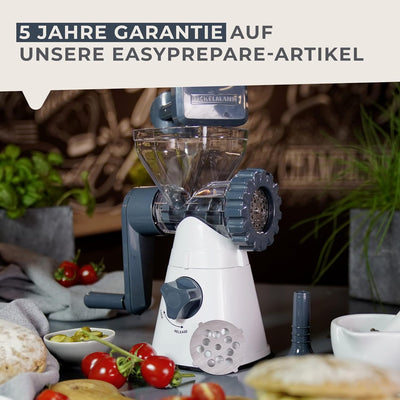 FACKELMANN Fleischwolf mit Gebäckaufsatz #easyprepare, hochwertige Wurstmaschine, manueller Wurstfül