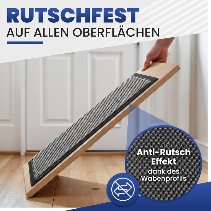 Fussmatte aussen - extrem rutschfest & langlebig - Fussabtreter aussenbereich grau 40x60cm - Türmatt