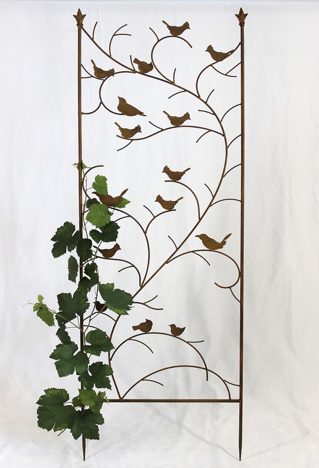 DanDiBo Rankhilfe mit Vögel 120705 Rankgitter aus Metall H-150 cm B-50 cm Kletterhilfe