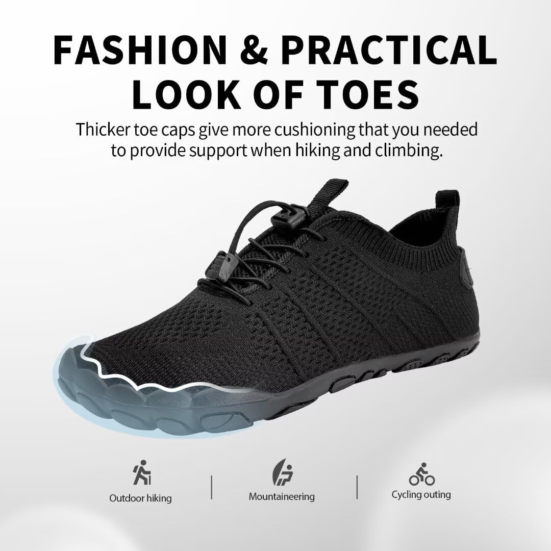 IceUnicorn Barfussschuhe Damen Herren Breite Traillaufschuhe Zehenschuhe Unisex Schwimmschuhe Strand