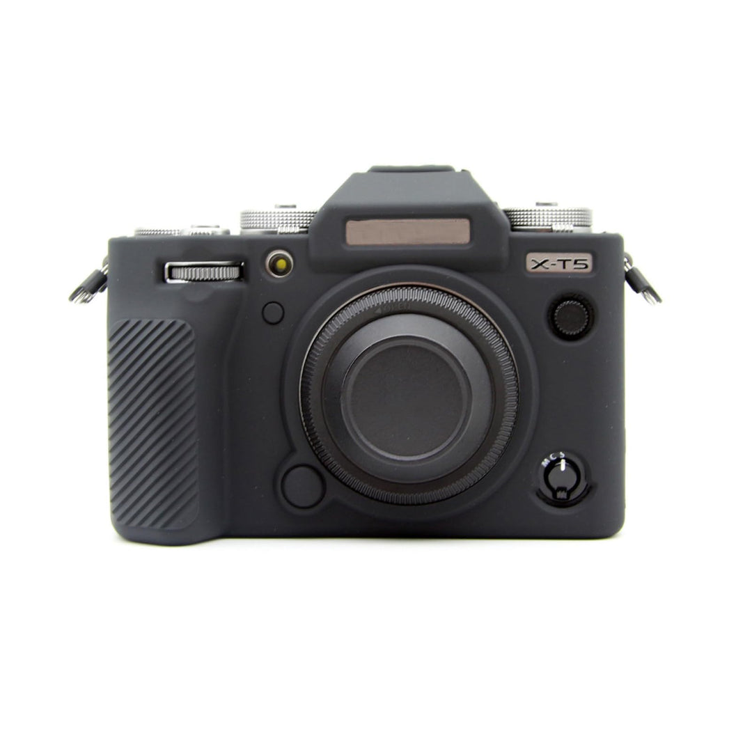 Rieibi Fuji XT5 X-T5 Hülle, weiche Silikon-Schutzhülle für Fujifilm XT5, leichte Kameratasche, Schwa