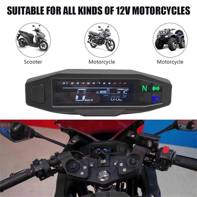 KAOLALI Universal-Digital-Tachometer für Motorrad, mit LCD-Display, Vergaser, Kilometerzähler mit Se