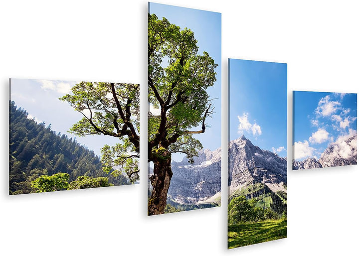 islandburner Bild auf Leinwand Karwendelgebirge In Österreich Alpen Bilder Wandbilder Poster Leinwan