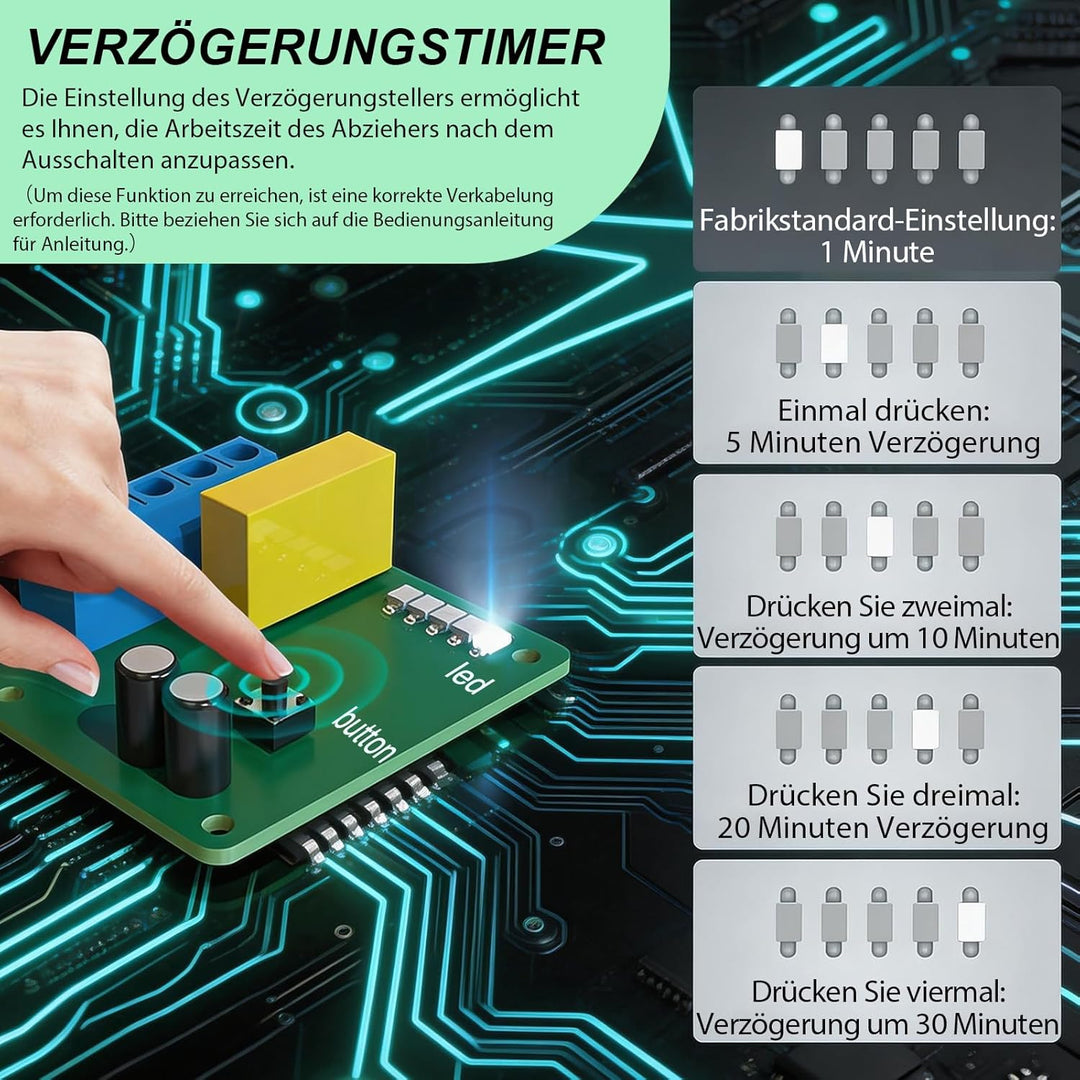 Leiser Badlüfter 100mm, Mit Nachlauf, Abluftventilator Wandventilator mit Rücklaufklappe, Lüfter f.