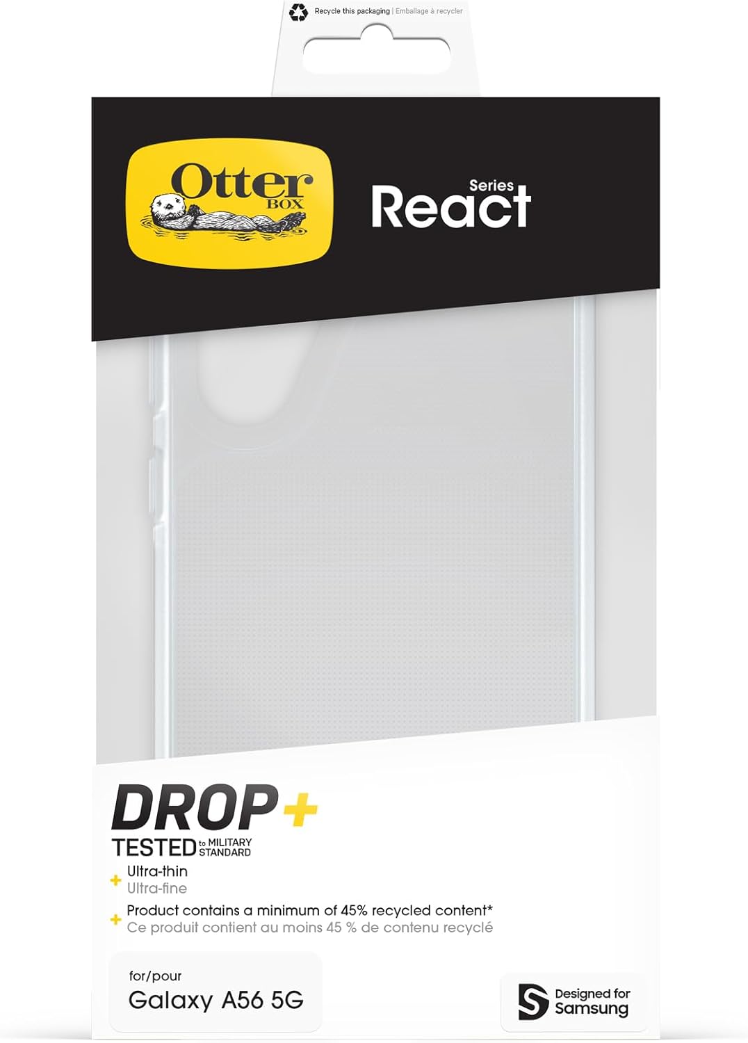 OtterBox React Series Hülle für Samsung Galaxy A56 5G, stossfest, sturzsicher, ultraschlank, schütze