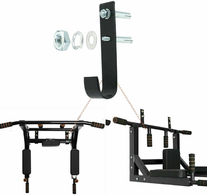 Klimmzugstange Wandmontage aus Metall, bis 200 kg belastbar | Klimmzugstange für Heimtraining mit er
