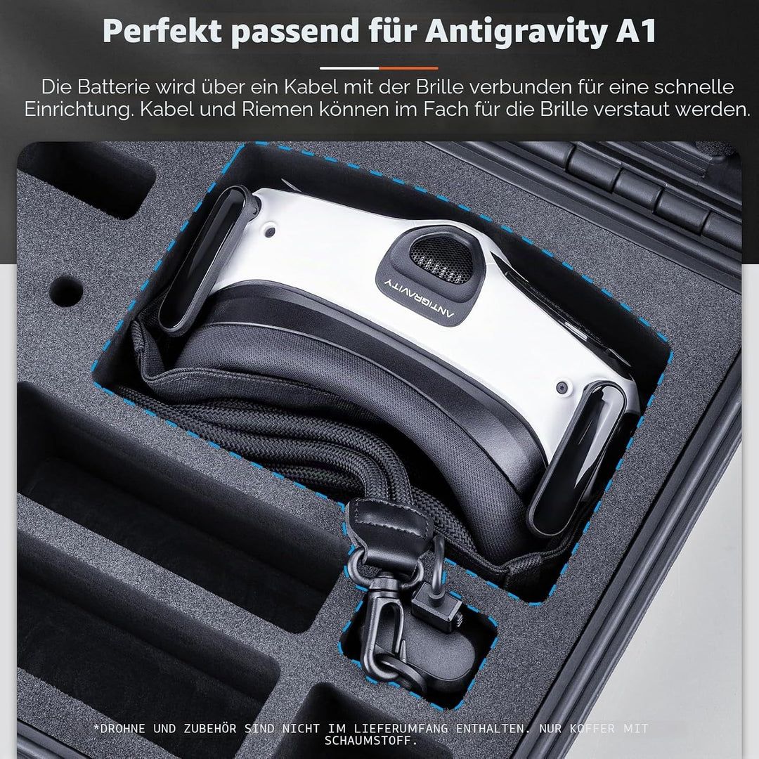 Lykus Titan AA100 Wasserdicht Tasche/Koffer/Case für Antigravity A1 Drone Bundles,Unterstützt 7 Akku