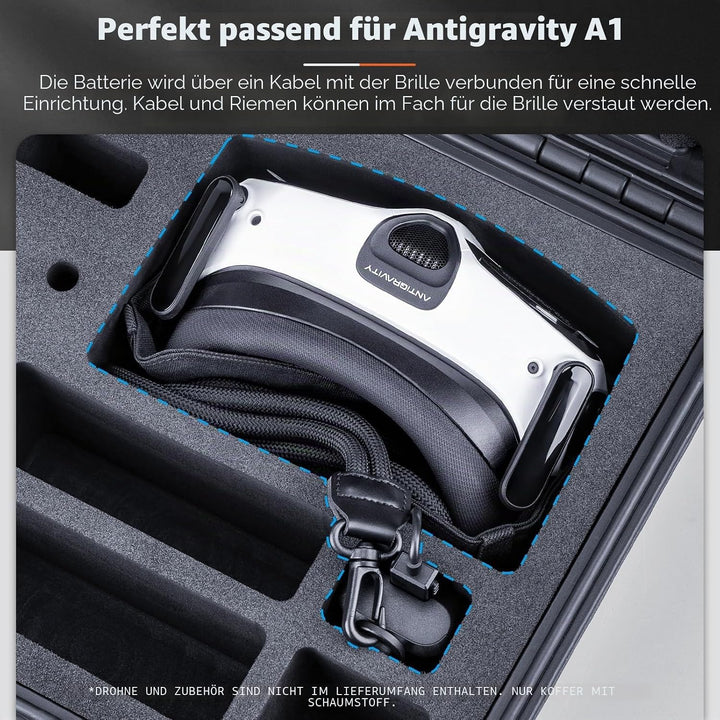Lykus Titan AA100 Wasserdicht Tasche/Koffer/Case für Antigravity A1 Drone Bundles,Unterstützt 7 Akku