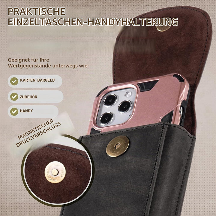 Hengwin Leder Handy Holster Fall Taille Gürtel Tasche für iPhone 17 Pro Max/16Plus iPhone 16 15 14 1