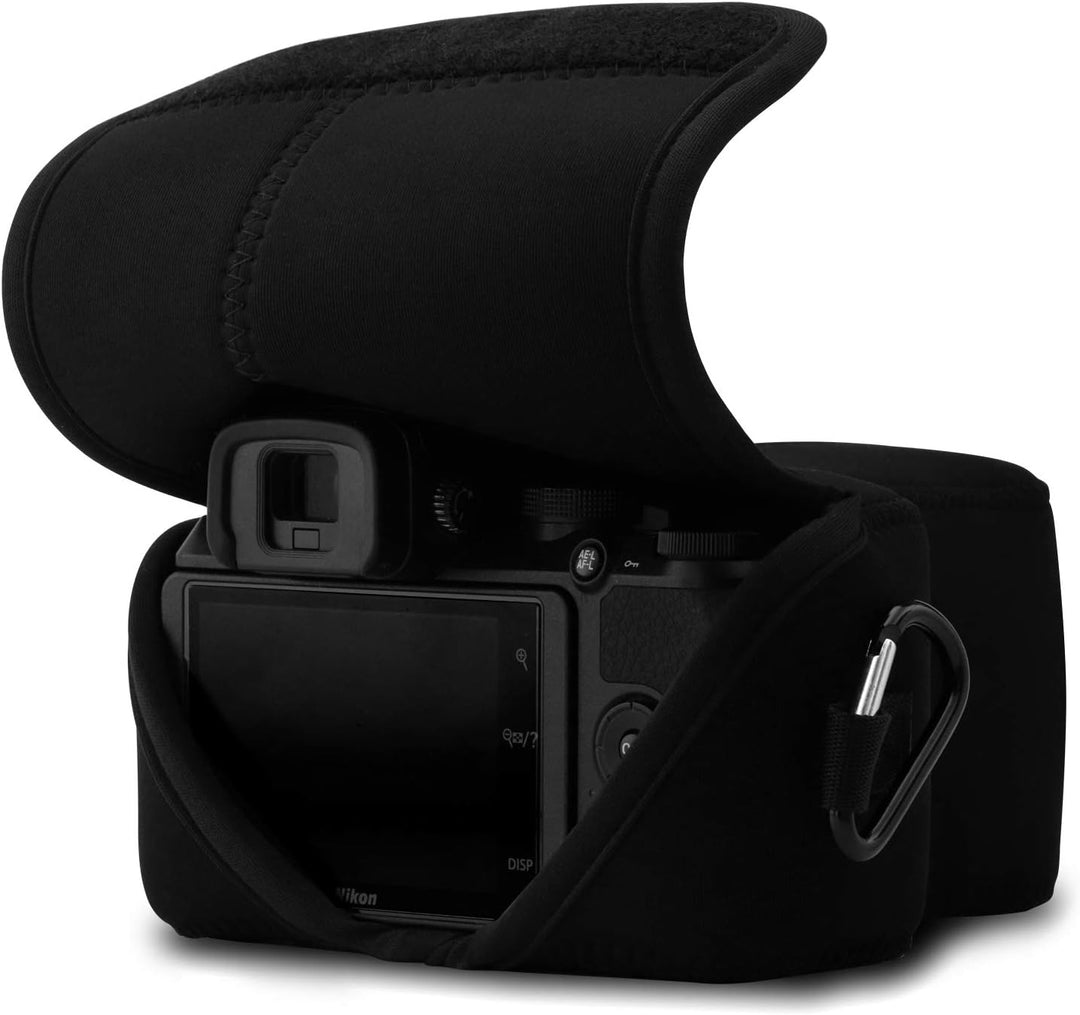 MegaGear MG1822 Ultraleichte Neopren-Kameratasche, kompatibel mit Nikon Z50 (50-250 mm), Schwarz, Sc