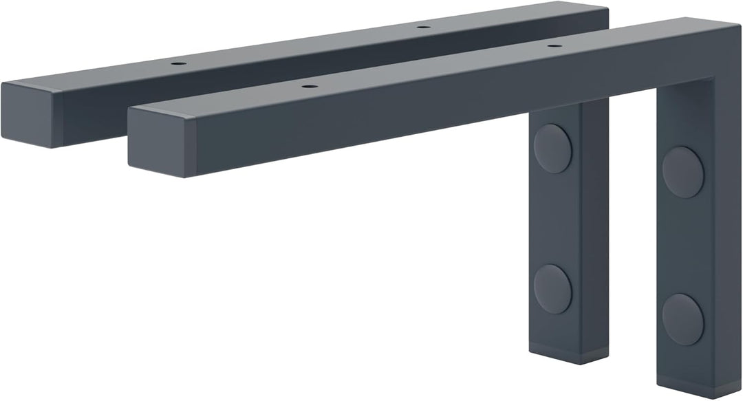HOLZBRINK 2X Wandkonsole Grau für Waschtisch, Design und stabil Waschtischhalterung oder Winkel für