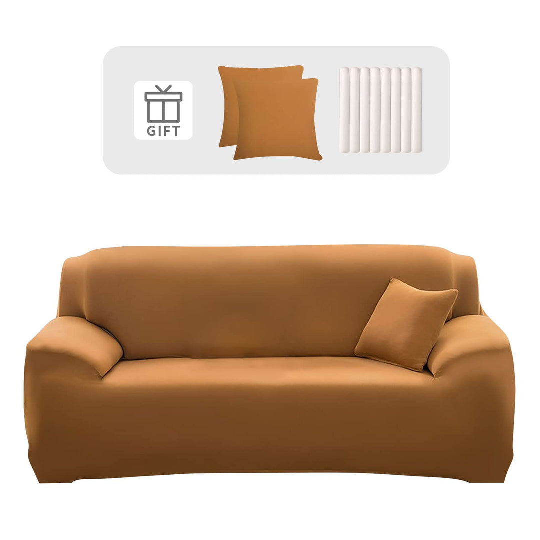 Lydevo Sofabezug 1 Sitzer Stretch Sofahusse Elastischer Sofabezug Spandex Sofa Überzug mit 3 Kissenb