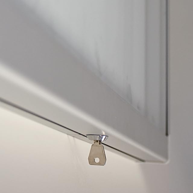 FRANKEN Schaukasten ECO für den Aussenbereich, Klapptür, 4x A4, 53 x 70,4 x 4,5 cm, weiss, magnetisc